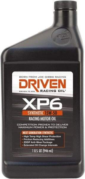 Joe Gibbs Driven Racing Oil - 1 Quart Synthetic Racing Oil - Grade 15W-50 - Caliber Tooling