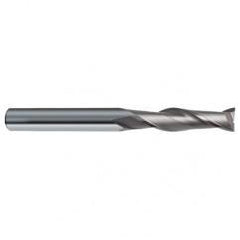 12mm Dia. x 150mm Overall Length 2-Flute Square End Solid Carbide SE End Mill-Round Shank-Center Cut-Uncoated - Caliber Tooling