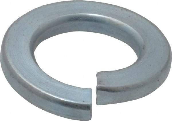 Value Collection - M10, 10.2mm ID, 18.1mm OD, 2.2mm Thick Split Lock Washer - Grade 8 Spring Steel, Zinc-Plated Finish, 10.2mm Min ID, 10.7mm Max ID - Caliber Tooling