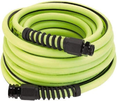 Legacy - 75' Long Water Hose - 5/8" Diam, 3/4" GHT, Hybrid Polymer, 165 psi, All Season, Green - Caliber Tooling