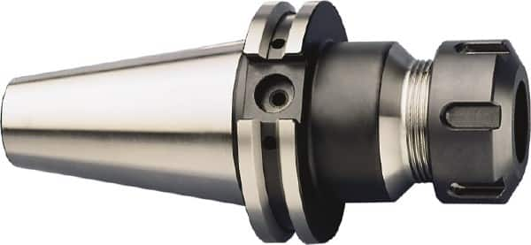 HAIMER - 1mm to 16mm Capacity, 7.87" Projection, CAT40 Taper Shank, ER25 Collet Chuck - 0.0001" TIR, Through-Spindle & DIN Flange Coolant - Exact Industrial Supply