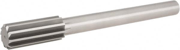 Hertel - 2" High Speed Steel 12 Flute Chucking Reamer - Straight Flute, 1-1/2" Straight Shank, 4" Flute Length, 14" OAL - Caliber Tooling