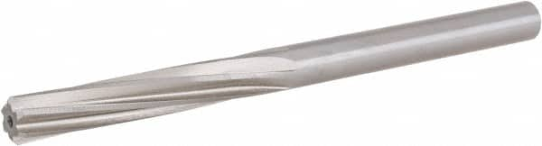 Chucking Reamer: 0.246″ Dia, 4″ OAL, 1-1/2″ Flute Length, Straight Shank, High Speed Steel 6 Flute