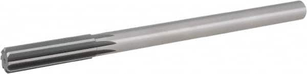 Hertel - 5/8" Cobalt 8 Flute Chucking Reamer - Straight Flute, Straight Shank, 2-1/4" Flute Length, 9" OAL - Caliber Tooling