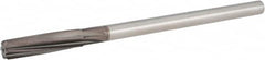 Chucking Reamer: 17/32″ Dia, 8″ OAL, 2″ Flute Length, Straight Shank, High Speed Steel 8 Flute, RH