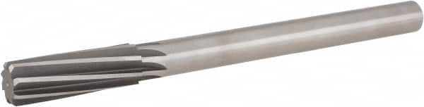 Hertel - 3/4" High Speed Steel 8 Flute Chucking Reamer - Spiral Flute, 5/8" Straight Shank, 2-1/2" Flute Length, 9-1/2" OAL - Caliber Tooling