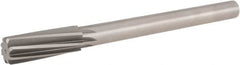 Hertel - 1" Cobalt 8 Flute Chucking Reamer - Spiral Flute, Straight Shank, 2-3/4" Flute Length, 10-1/2" OAL - Caliber Tooling