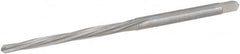 Hertel - #4/0 Pin, 0.1142" Diam, 0.0869" Small End, 1/8" Diam Straight Shank, 1-5/16" Flute, Taper Pin Reamer - Caliber Tooling