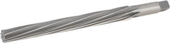 Hertel - #12 Pin, 1.05" Diam, 0.842" Small End, 3/4" Diam Straight Shank, 10" Flute, Taper Pin Reamer - Caliber Tooling