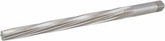 Hertel - #8 Pin, 0.505" Diam, 0.3971" Small End, 7/16" Diam Straight Shank, 5-3/16" Flute, Taper Pin Reamer - Caliber Tooling