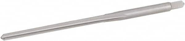 Hertel - #6/0 Pin, 0.0806" Diam, 0.0611" Small End, 3/32" Diam Straight Shank, 15/16" Flute, Taper Pin Reamer - Caliber Tooling