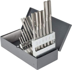 Hertel - 0.124" to 0.501", Chucking Reamer Set - Straight Flute, Right Hand Cut, 14 Pieces - Caliber Tooling