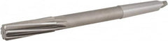 Hertel - 3/4" High Speed Steel 10 Flute Chucking Reamer - Spiral Flute, 2MT Morse Taper Shank, 2-1/2" Flute Length, 9-1/2" OAL - Caliber Tooling