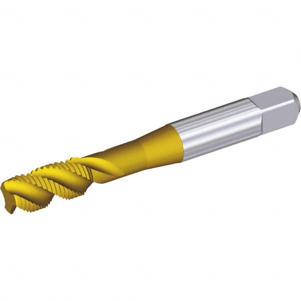 Kennametal - M16x2.00 Metric 3 Flute Modified Bottoming Spiral Flute Tap - Cobalt, Oxide Finish, 96.8mm OAL, Right Hand Flute, Right Hand Thread, D7 - Caliber Tooling