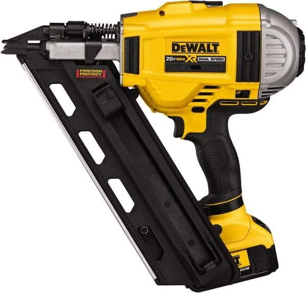 DeWALT - Cordless Framing Nailer - 0.13 Gauge Nail Diameter, 2 to 3-1/2 Inch Long Nail, Lithium-Ion, Battery and Case Included - Caliber Tooling