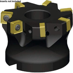 Kennametal - 6 Inserts, 2" Cut Diam, 3/4" Arbor Diam, 9.16mm Max Depth of Cut, Indexable Square-Shoulder Face Mill - 2° Lead Angle, 1-3/4" High, SN_J31252EN__ Insert Compatibility, Series KSSM - Caliber Tooling