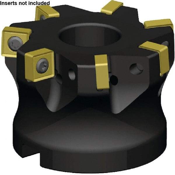 Kennametal - 8 Inserts, 100mm Cut Diam, 32mm Arbor Diam, 9.16mm Max Depth of Cut, Indexable Square-Shoulder Face Mill - 2° Lead Angle, 50mm High, SN_J10T308EN__ Insert Compatibility, Series KSSM - Caliber Tooling