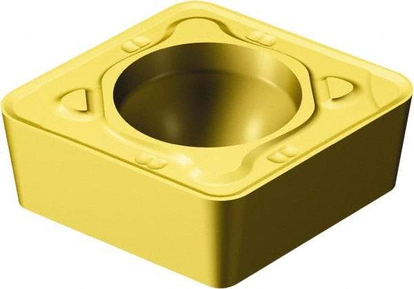 Sandvik Coromant - CCMT21.52 MR Grade 2015 Carbide Turning Insert - TiCN/Al2O3/TiN Finish, 80° Diamond, 1/4" Inscr Circle, 3/32" Thick, 1/32" Corner Radius - Caliber Tooling