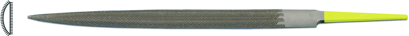 6" INOX Half-Round Ring File, Cut 0 - Caliber Tooling