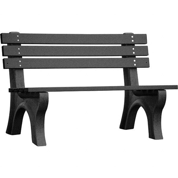 Vestil - 4' Long x 26-1/4" Wide, Recycled Plastic Bench Seat - Caliber Tooling