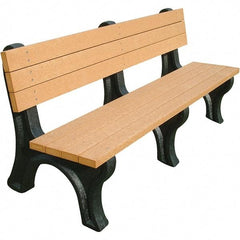 Vestil - 6' Long x 26-1/8" Wide, Recycled Plastic Bench Seat - Caliber Tooling