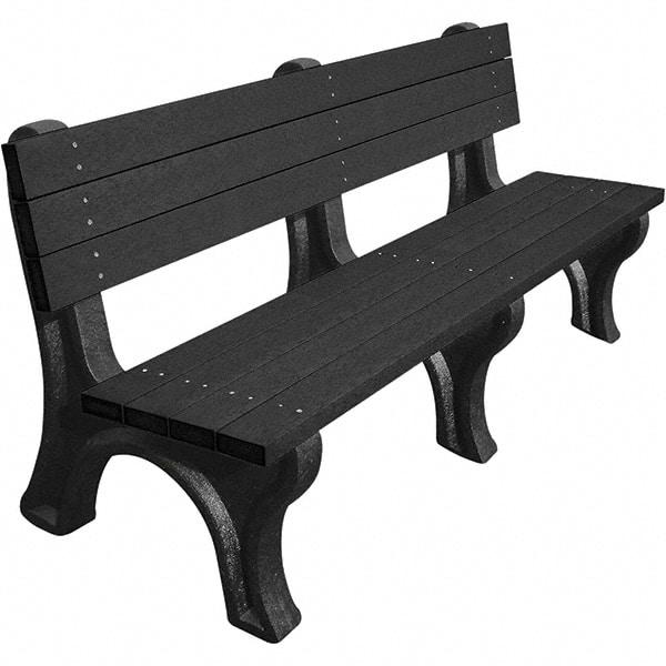 Vestil - 6' Long x 26-1/8" Wide, Recycled Plastic Bench Seat - Caliber Tooling