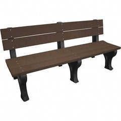 Vestil - 6' Long x 26-1/4" Wide, Recycled Plastic Bench Seat - Caliber Tooling