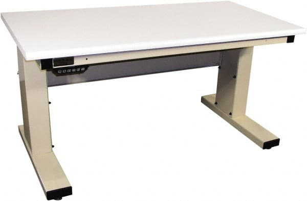 Proline - No Drawers, Work Bench - 1,000 Lb Capacity, Plastic Laminate Top, Light Beige, 30" Wide x 30-1/2" High x 72" Long - Caliber Tooling