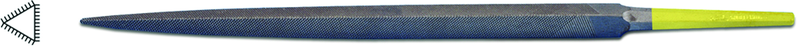 8" INOX Three-Square File, Cut 0 - Caliber Tooling