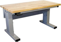 Proline - No Drawers, Work Bench - 1,000 Lb Capacity, Butcher Block Maple Top, Light Gray, 30" Wide x 30-1/2" High x 72" Long - Caliber Tooling