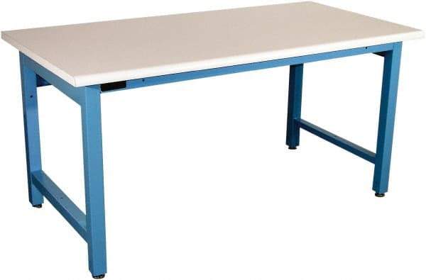 Proline - No Drawers, Work Bench - 5,000 Lb Capacity, Plastic Laminate Top, Light Blue, 36" Wide x 30" High x 60" Long - Caliber Tooling