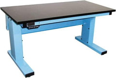 Proline - No Drawers, Work Bench - 1,000 Lb Capacity, Epoxy Resin Top, Light Blue, 30" Wide x 30-1/2" High x 72" Long - Caliber Tooling