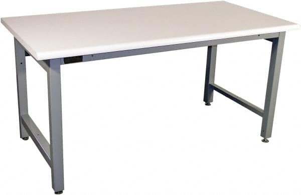 Proline - No Drawers, Work Bench - 5,000 Lb Capacity, Plastic Laminate Top, Light Gray, 36" Wide x 30" High x 72" Long - Caliber Tooling