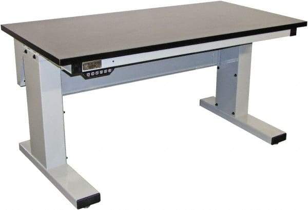 Proline - No Drawers, Work Bench - 1,000 Lb Capacity, Chem-Guard Top, Light Gray, 30" Wide x 30-1/2" High x 72" Long - Caliber Tooling