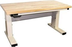 Proline - No Drawers, Work Bench - 1,000 Lb Capacity, Butcher Block Maple Top, Light Beige, 30" Wide x 30-1/2" High x 72" Long - Caliber Tooling