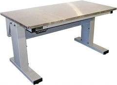 Proline - No Drawers, Work Bench - 1,000 Lb Capacity, Stainless Steel Top, Light Gray, 30" Wide x 30-1/2" High x 72" Long - Caliber Tooling