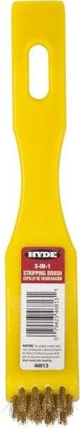 Hyde Tools - Wire Surface Preparation Brush - 2-1/2" Bristle Length, Nylon Handle - Caliber Tooling