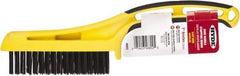 Hyde Tools - Wire Surface Preparation Brush - 1-1/4" Bristle Length, 3/4" Wide, Plastic Overmold Handle - Caliber Tooling