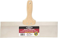 Hyde Tools - 14" Wide Flexible Blade Stainless Steel Joint Knife - Flexible, Hardwood Handle - Caliber Tooling