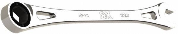 SK - 10mm 6 Point Combination Wrench - 7-3/4" OAL, Steel, Full Polish Finish - Caliber Tooling