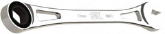 SK - 17mm 6 Point Combination Wrench - 11" OAL, Steel, Full Polish Finish - Caliber Tooling