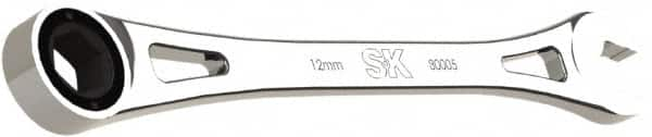 SK - 12mm 6 Point Combination Wrench - 8.56" OAL, Steel, Full Polish Finish - Caliber Tooling