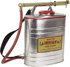 Smith Indian - 5 Gal Chemical Safe Garden Fire Pump - Stainless Steel Tank, Wide Mouth, Reinforced Hose - Caliber Tooling