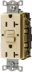 Hubbell Wiring Device-Kellems - 1 Phase, 5-20R NEMA, 125 VAC, 20 Amp, GFCI Receptacle - 2 Pole, Back and Side Wiring, Commercial Grade - Caliber Tooling