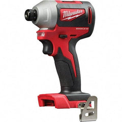 Milwaukee Tool - 18 Volt, 1/4" Drive, 133 Ft/Lb Torque, Cordless Impact Driver - Pistol Grip Handle, 3200 RPM, Lithium-Ion, Bare Tool - Caliber Tooling