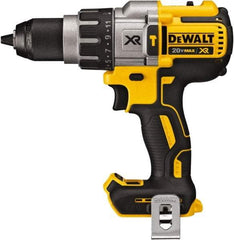 DeWALT - 20 Volt 1/2" Metal Ratcheting Chuck Cordless Hammer Drill - 0 to 38,250 BPM, 0 to 450, 0 to 1,300 & 0 to 2,000 RPM, Reversible - Caliber Tooling