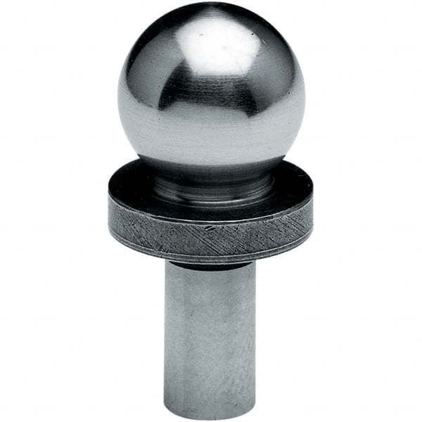 TE-CO - 1/2" Ball Diam, 1/4" Shank Diam, Alloy Steel Inspection Tooling Ball - Caliber Tooling