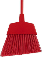 O-Cedar - 12" Wide, Red Polypropylene Bristles, 48" Metal Handle, Angled Broom - 48 Inch Handle Length - Caliber Tooling