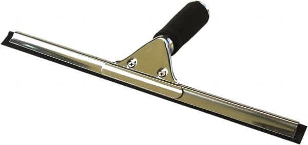 O-Cedar - 18" Rubber Blade Window Squeegee - Threaded End, Stainless Steel Holder - Caliber Tooling