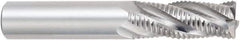 OSG - 1/2" Diam, Coarse Pitch, 1-1/4" LOC, 4 Flute Solid Carbide Roughing Square End Mill - Uncoated, 3" OAL, 1/2" Shank Diam, Centercutting, 30° Helix - Caliber Tooling